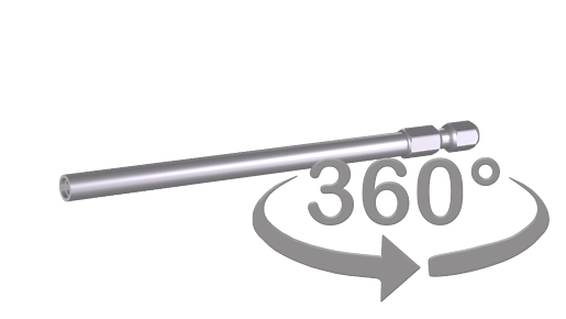 Screw-in bit holder E6.3 8-32x5,56x105